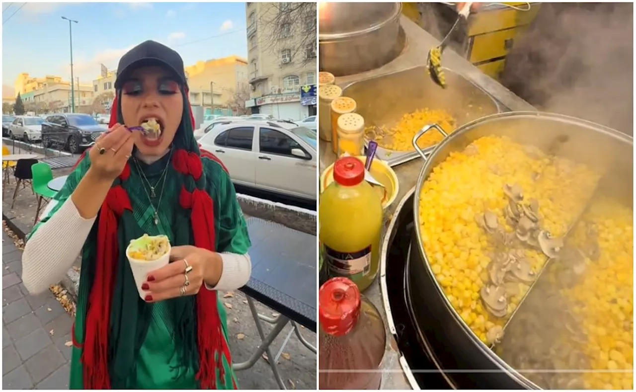 Tiktoker enseña cómo venden los esquites en Irán; video viral desata polémica