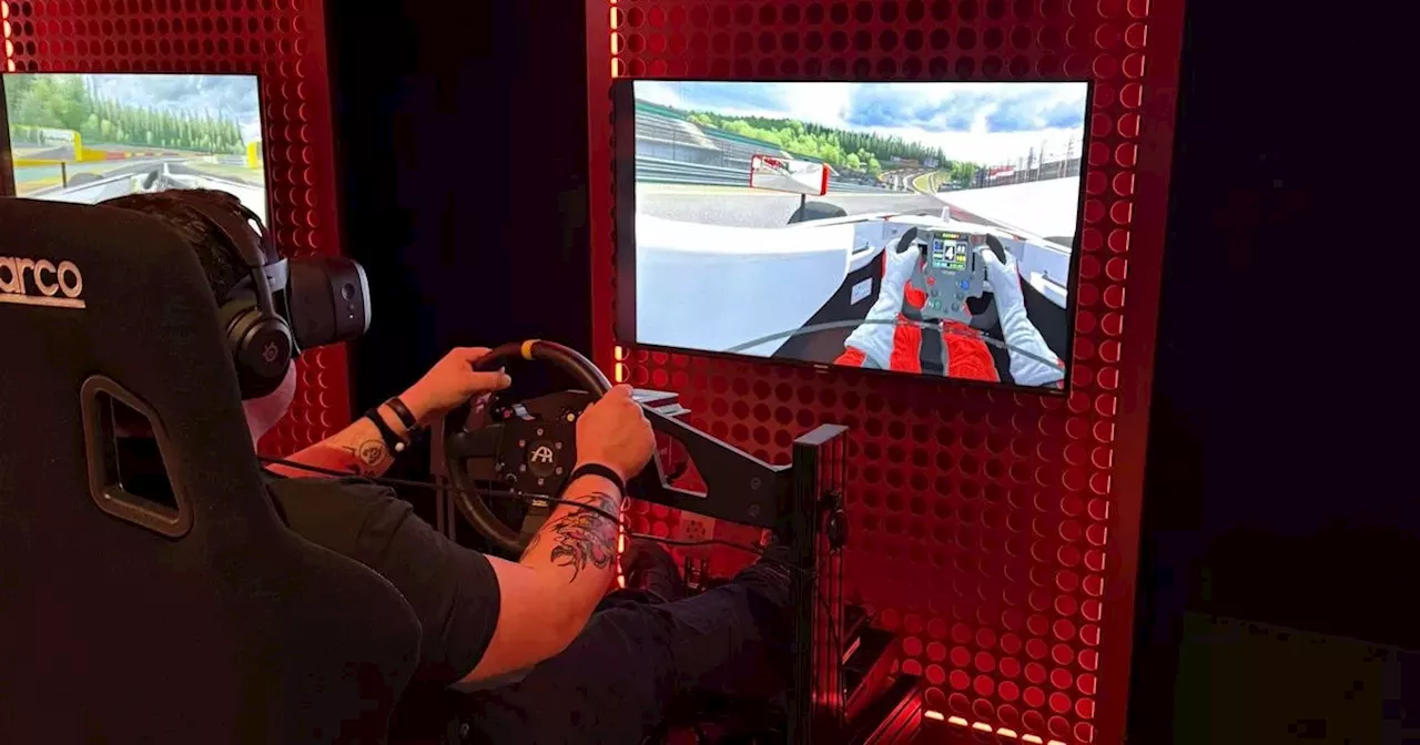 We tried VR race experience set up by Lando Norris track mate and were blown away