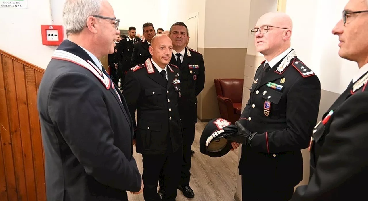 Carabinieri, il generale Cantoni in visita al comando provinciale di Frosinone