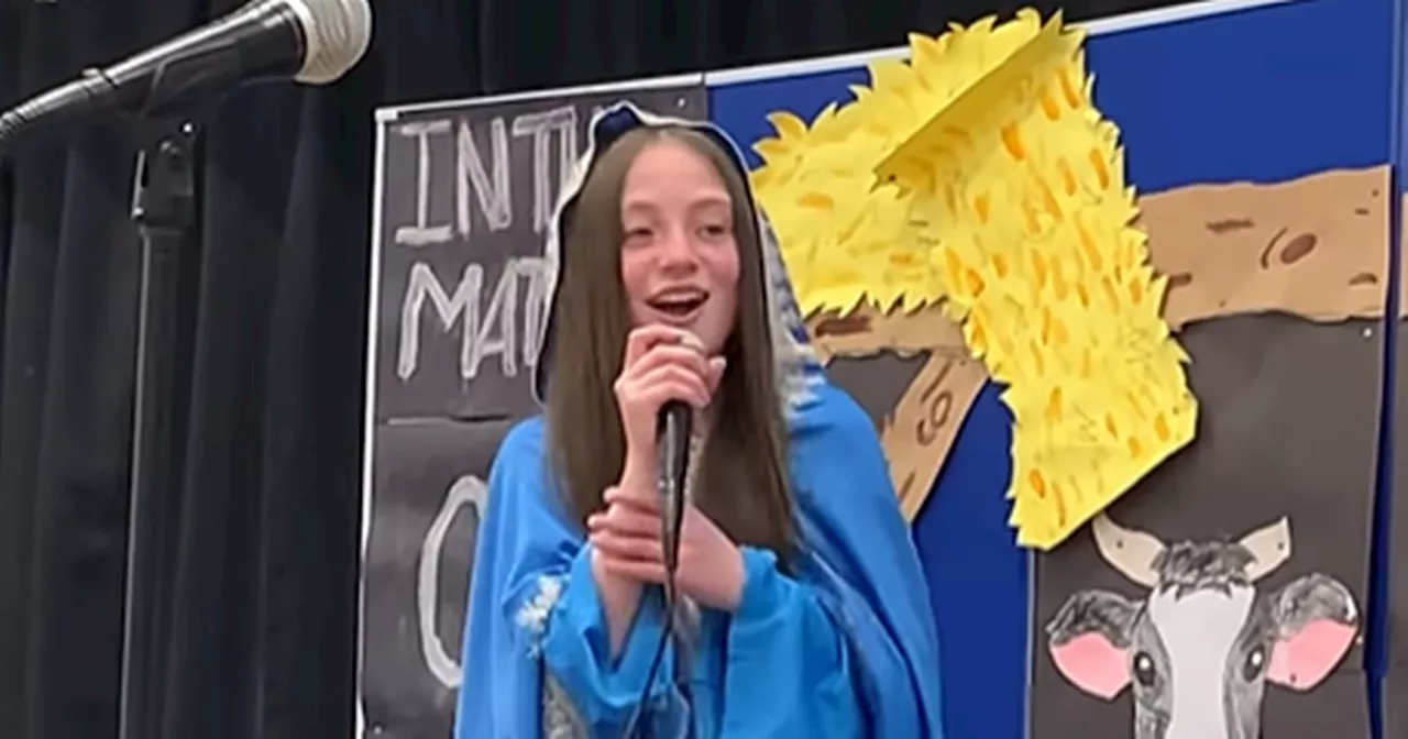 Irish schoolgirl, 12, goes viral for amazing performance at Christmas concert