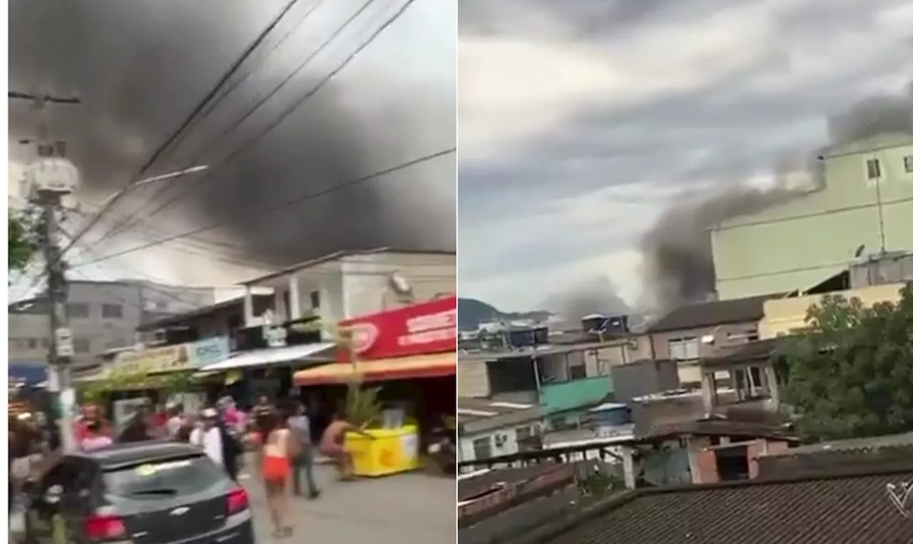 Incêndio atinge lojas do Recreio, na Zona Oeste do Rio