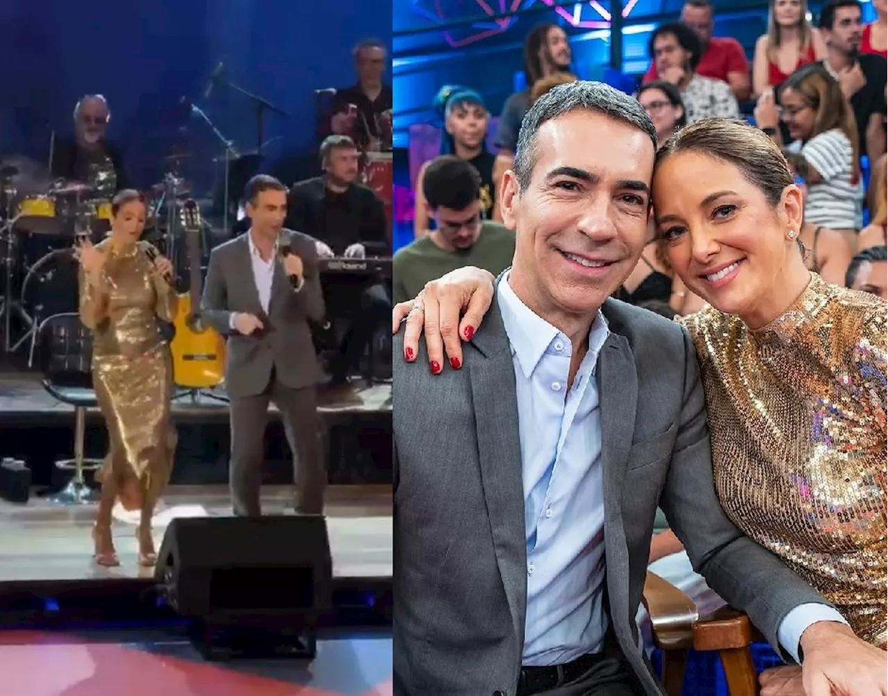 Ticiane Pinheiro e César Tralli cantam juntos no 'Altas horas': 'Foi demais'; veja trecho