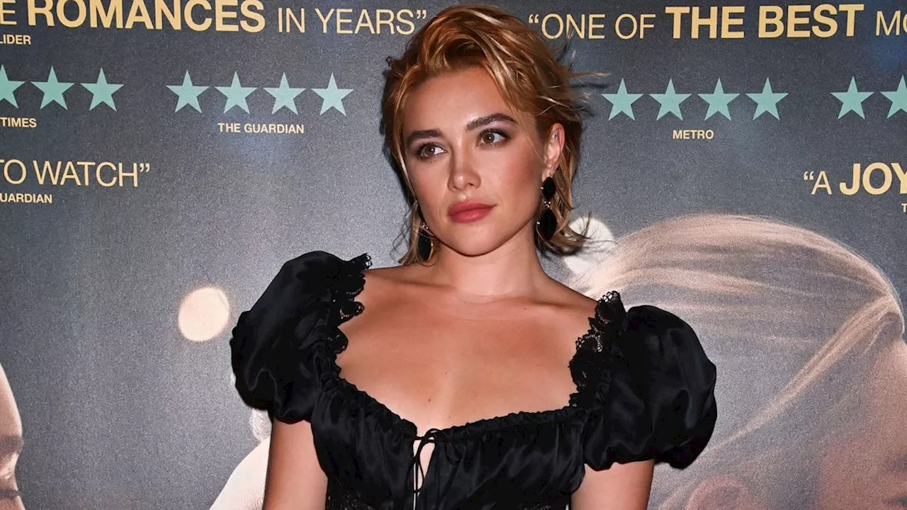 Florence Pugh Elevates Lingerie-Inspired Rodarte Dress With Sky-High Platform Heels