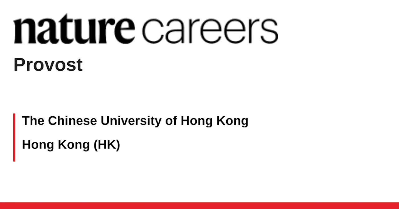  Hong Kong (HK) job with The Chinese University of Hong Kong