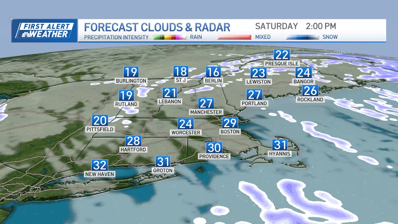 Gusty winds on a chilly Saturday in New England