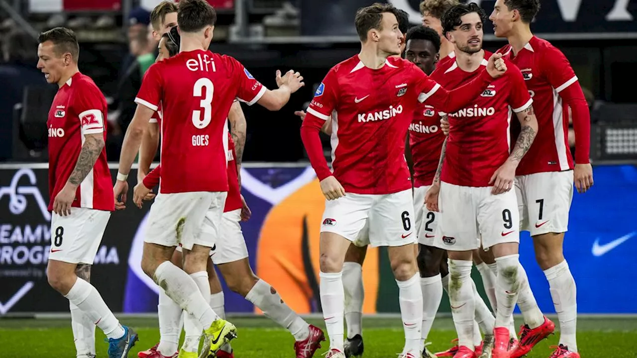 AZ wint in eigen huis van Twente en neemt vijfde plek in de eredivisie over