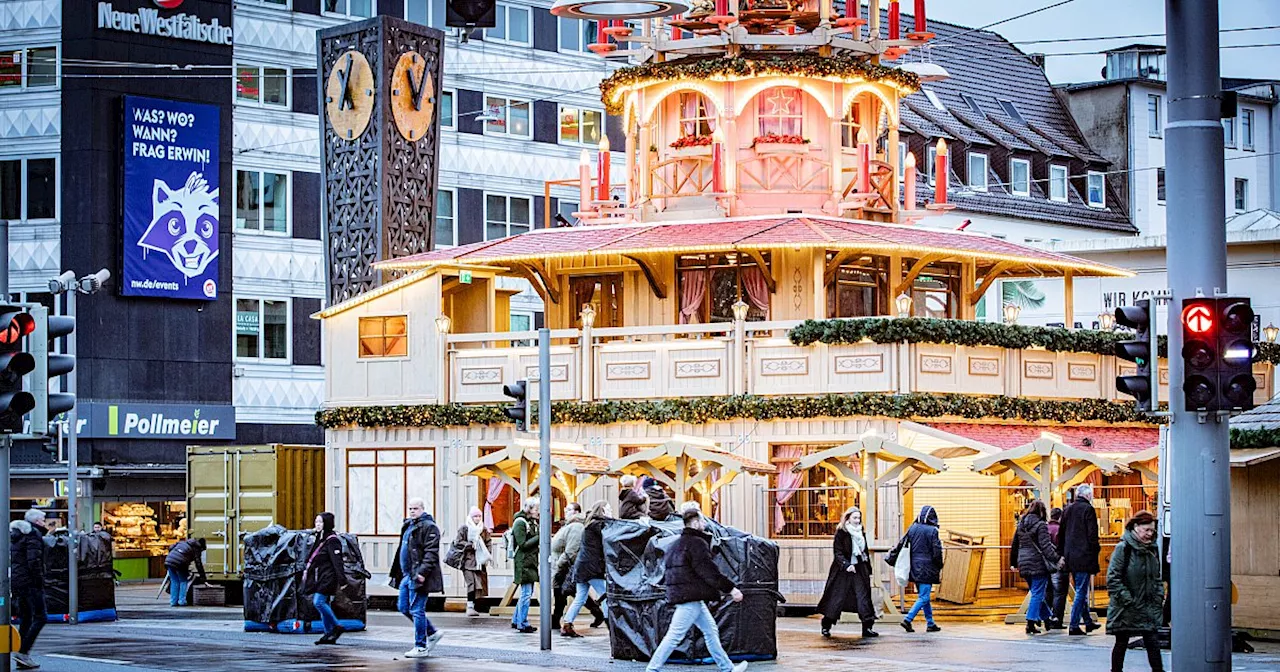 Auf dem Bielefelder Weihnachtsmarkt wird es am Samstag dunkel und still