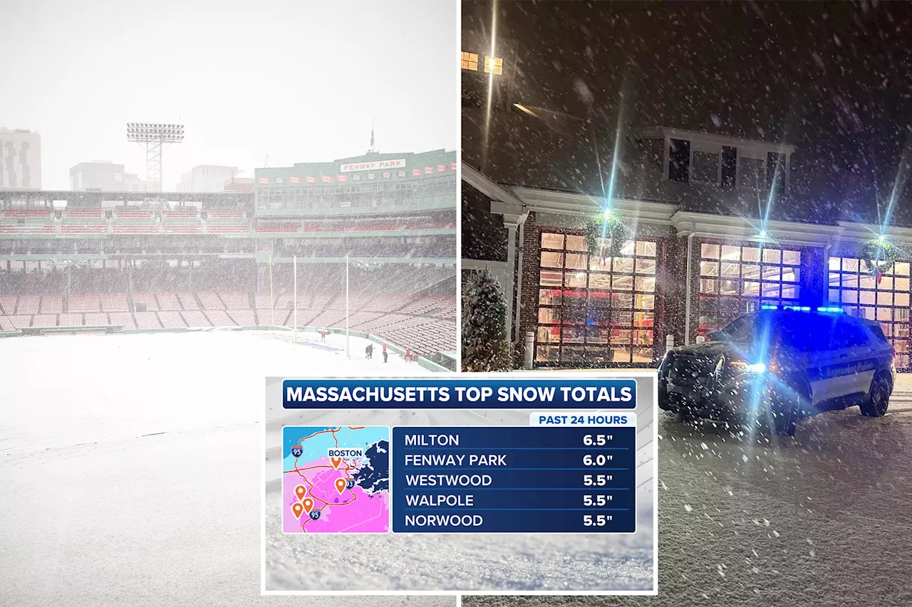 Boston sees heaviest snowfall in nearly 3 years as winter storm disrupts holiday travel in Northeast