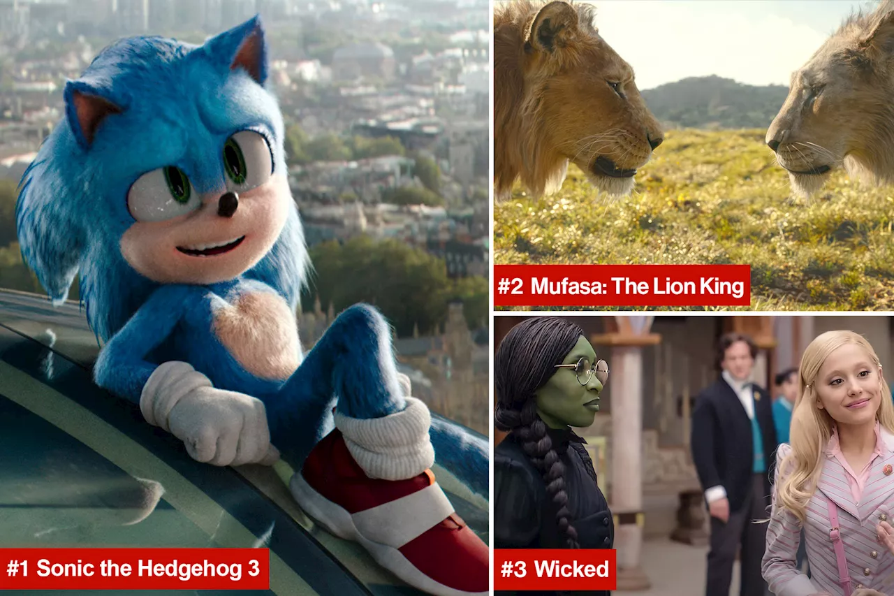 'Sonic the Hedgehog 3' speeds into the No. 1 spot on its opening day