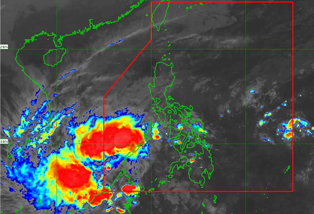 Trough of tropical depression outside PAR triggers rain in Palawan