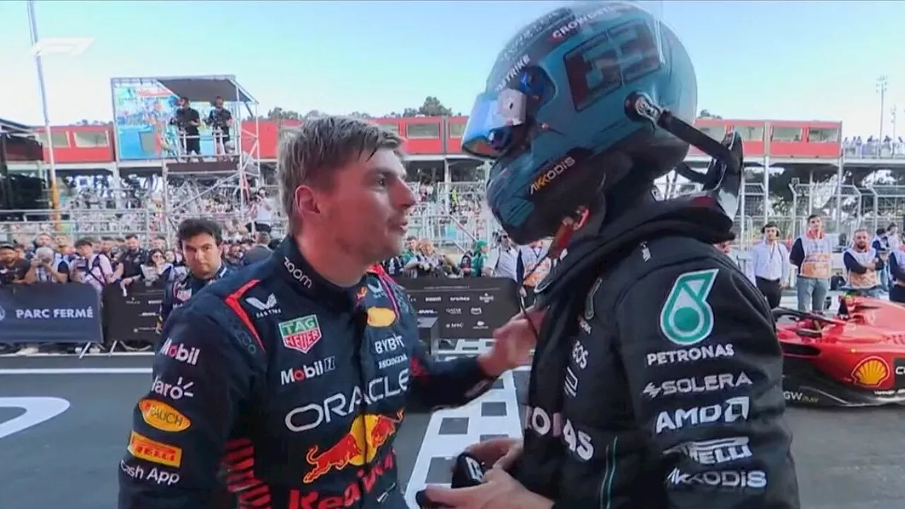 Desvelan la situación que vivieron Russell y Verstappen en la cena de pilotos: un momento muy tenso