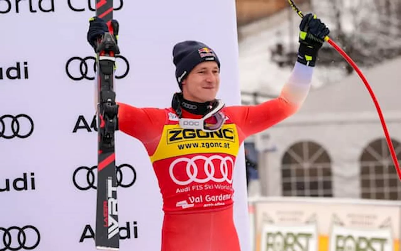 Sci, Odermatt vince la discesa libera in Val Gardena. Mattia Casse 14°