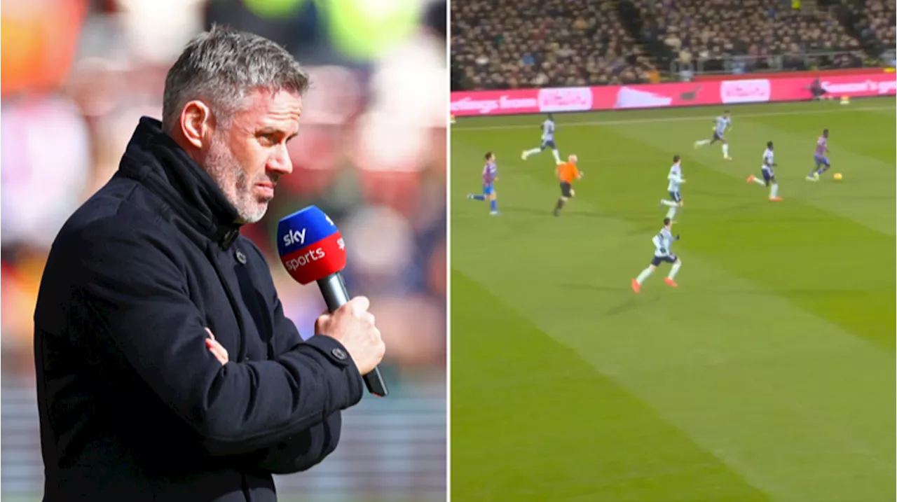 Jamie Carragher says one thing 'should be banned' from football while watching Crystal Palace vs Arsenal