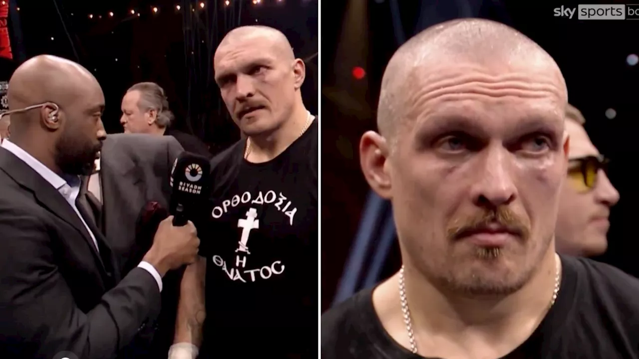 Oleksandr Usyk had coldest response when reporter asked if the scorecards for Tyson Fury fight were correct