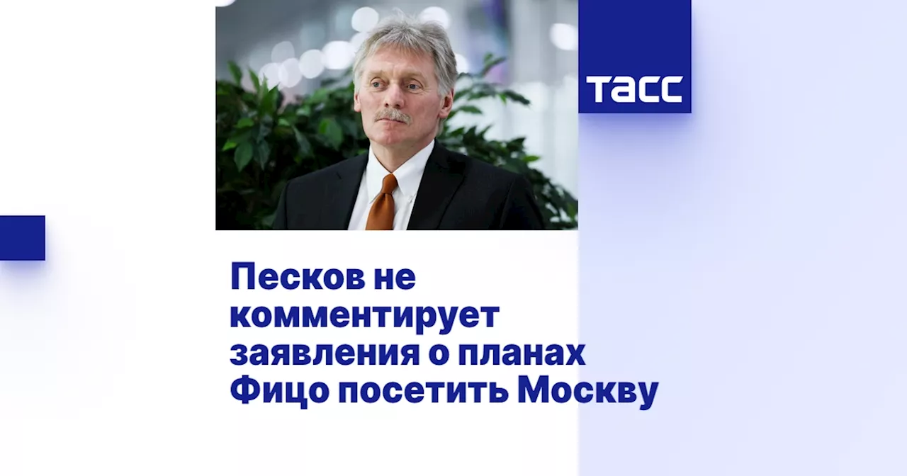 Песков не комментирует заявления о планах Фицо посетить Москву