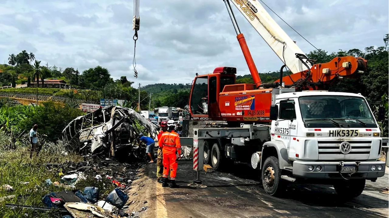 Tragedia en Brasil: al menos 38 personas murieron carbonizadas en un choque en cadena