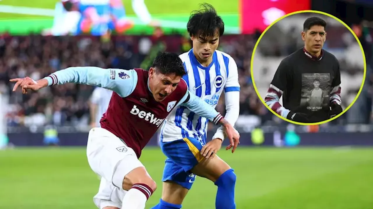 Edson Álvarez realiza emotivo homenaje en el West Ham vs. Brighton