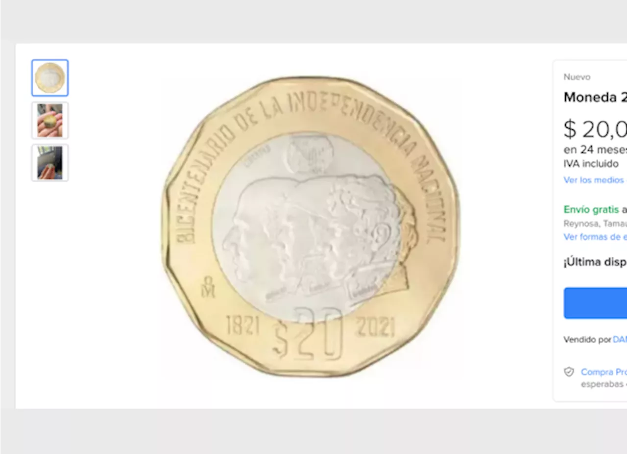 Por esta razón, esta moneda antigua de 20 pesos mexicanos se vende en 20 mil pesos