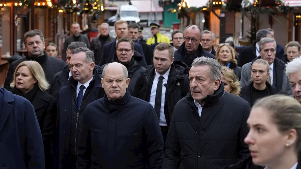 Anschlag in Magdeburg: Scholz und Faeser laufen über den Weihnachtsmarkt