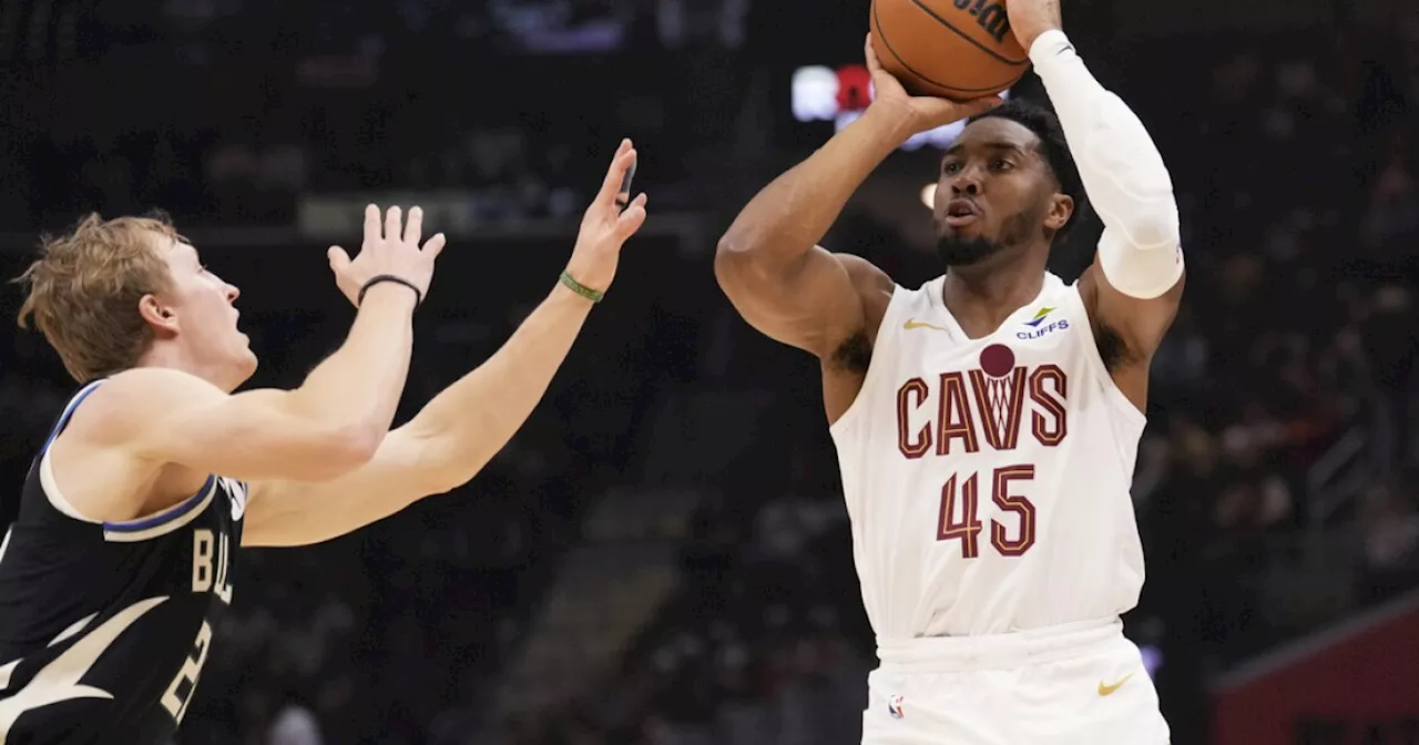 Donovan Mitchell scores 27 as Cavs improve to 15-1 at home, roll over NBA Cup champion Bucks 124-101