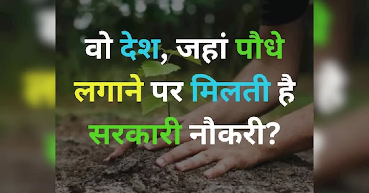 GK Quiz: एक ऐसा देश, जहां पौधे लगाने पर मिलती है सरकारी नौकरी?