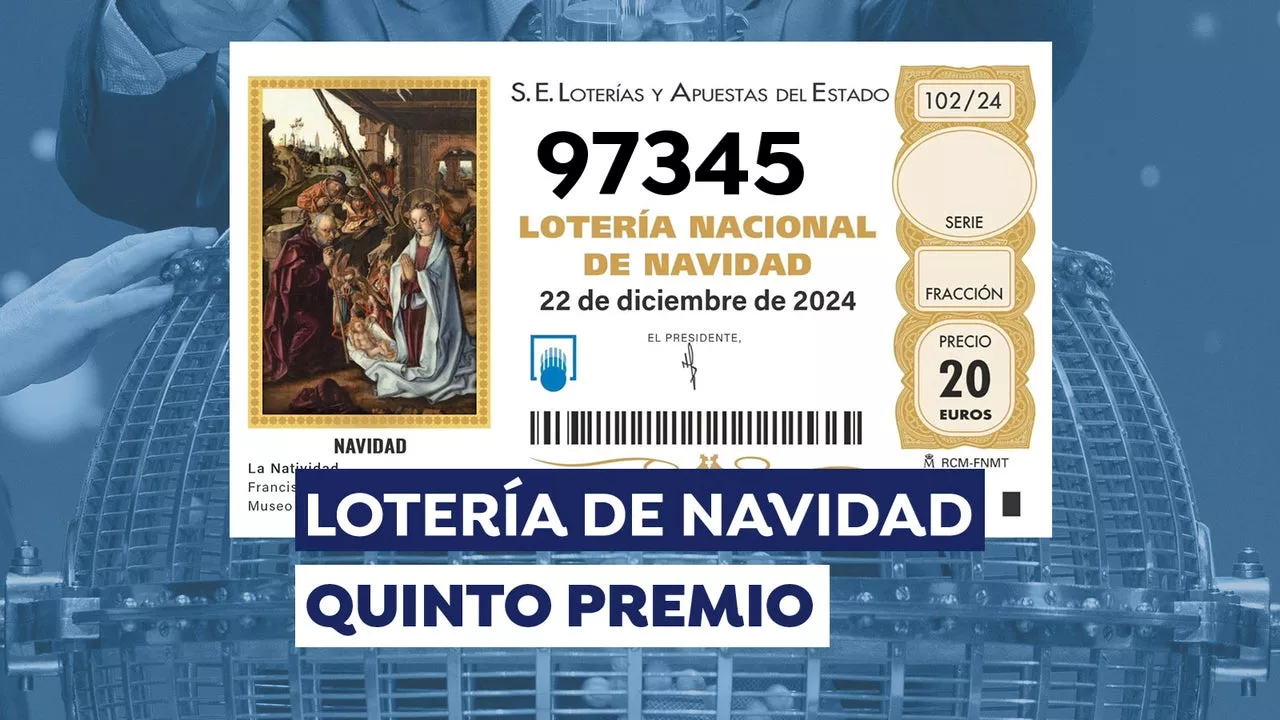 97345, sexto quinto premio de la Lotería de Navidad 2024