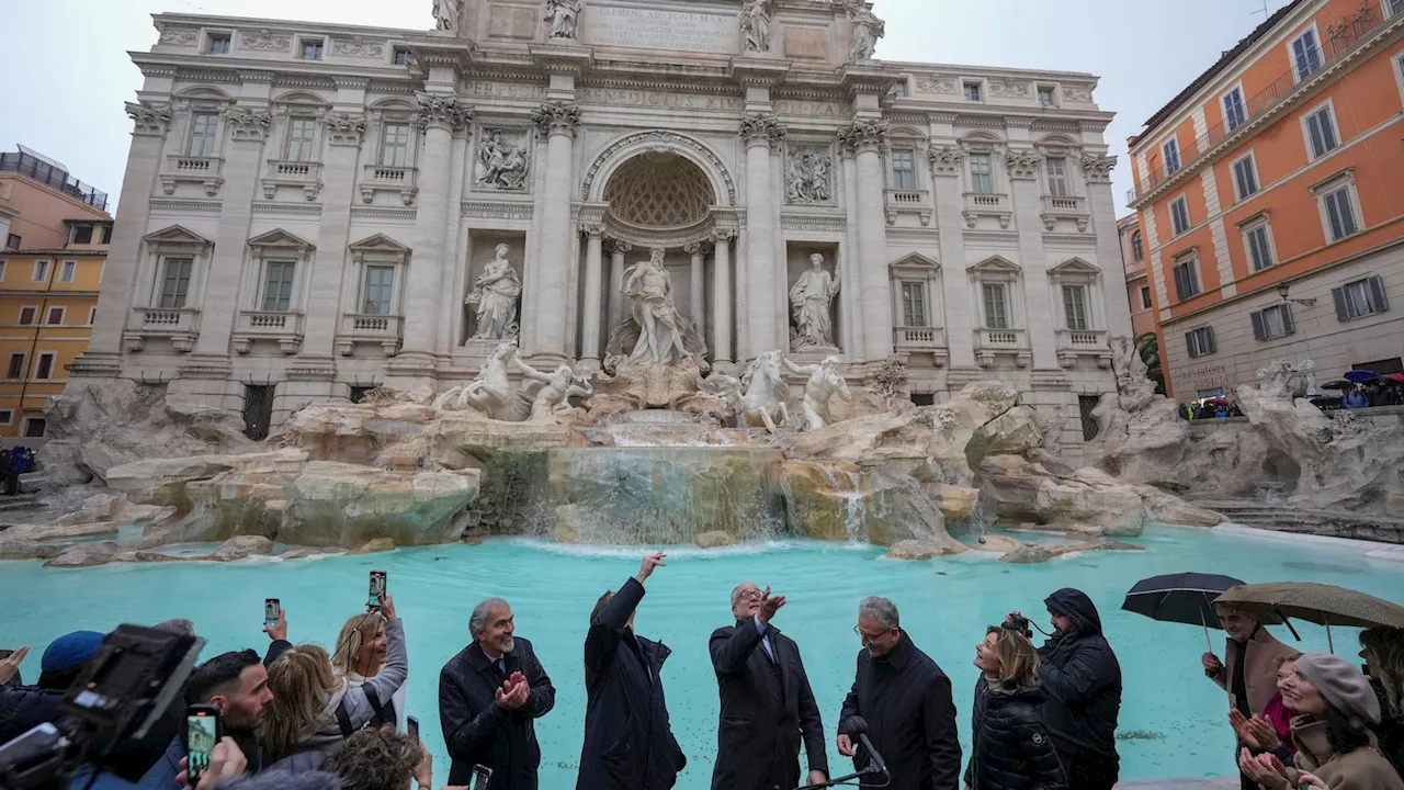 Rome's iconic Trevi Fountain reopens after renovation work