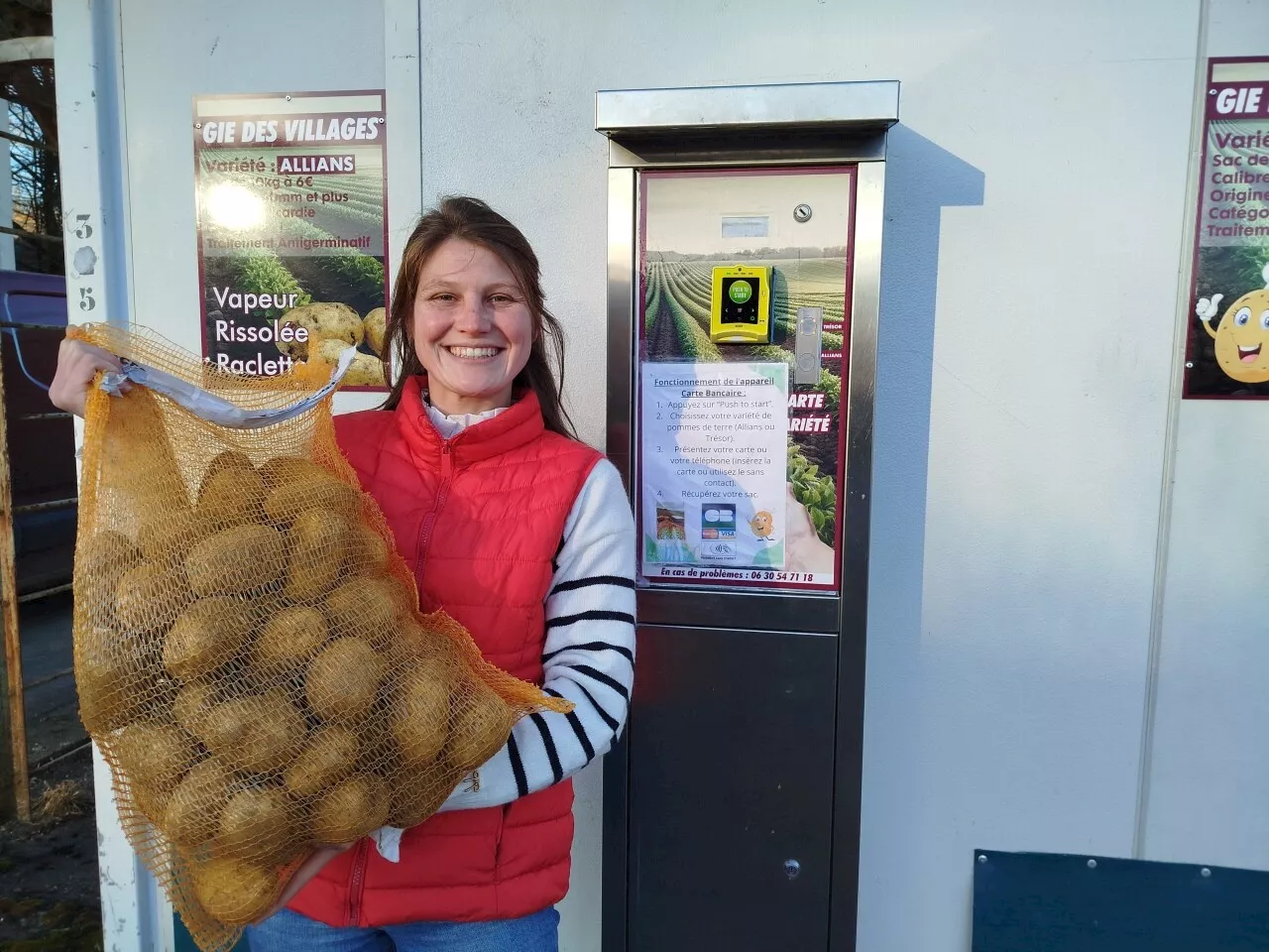 Des pommes de terre disponibles 24 h/24 à Canaples, grâce à une jeune femme de 24 ans