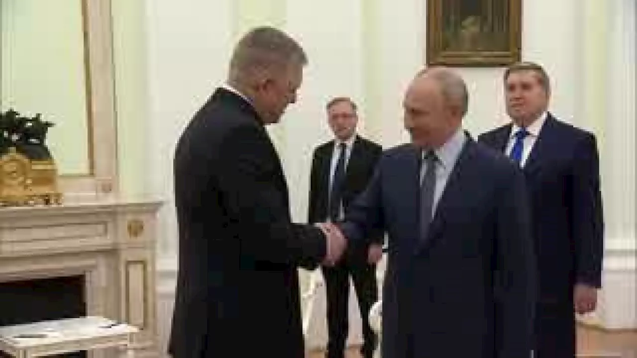 Russia's Putin holds talks with Slovakian PM Fico, in rare visit to Moscow by EU leader