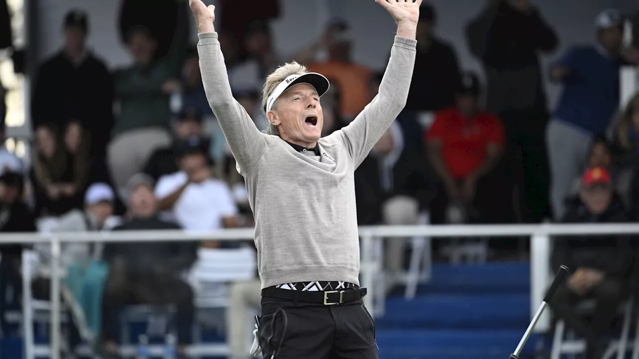 Tiger's son makes the ace. Bernhard Langer makes the winning putt in playoff over Woods at PNC