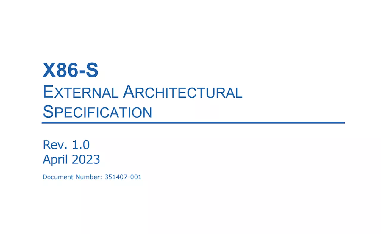 อินเทลเสนอสถาปัตยกรรม x86S เป็น 64 บิตล้วน ถอดส่วนที่เป็น 32 บิตออก