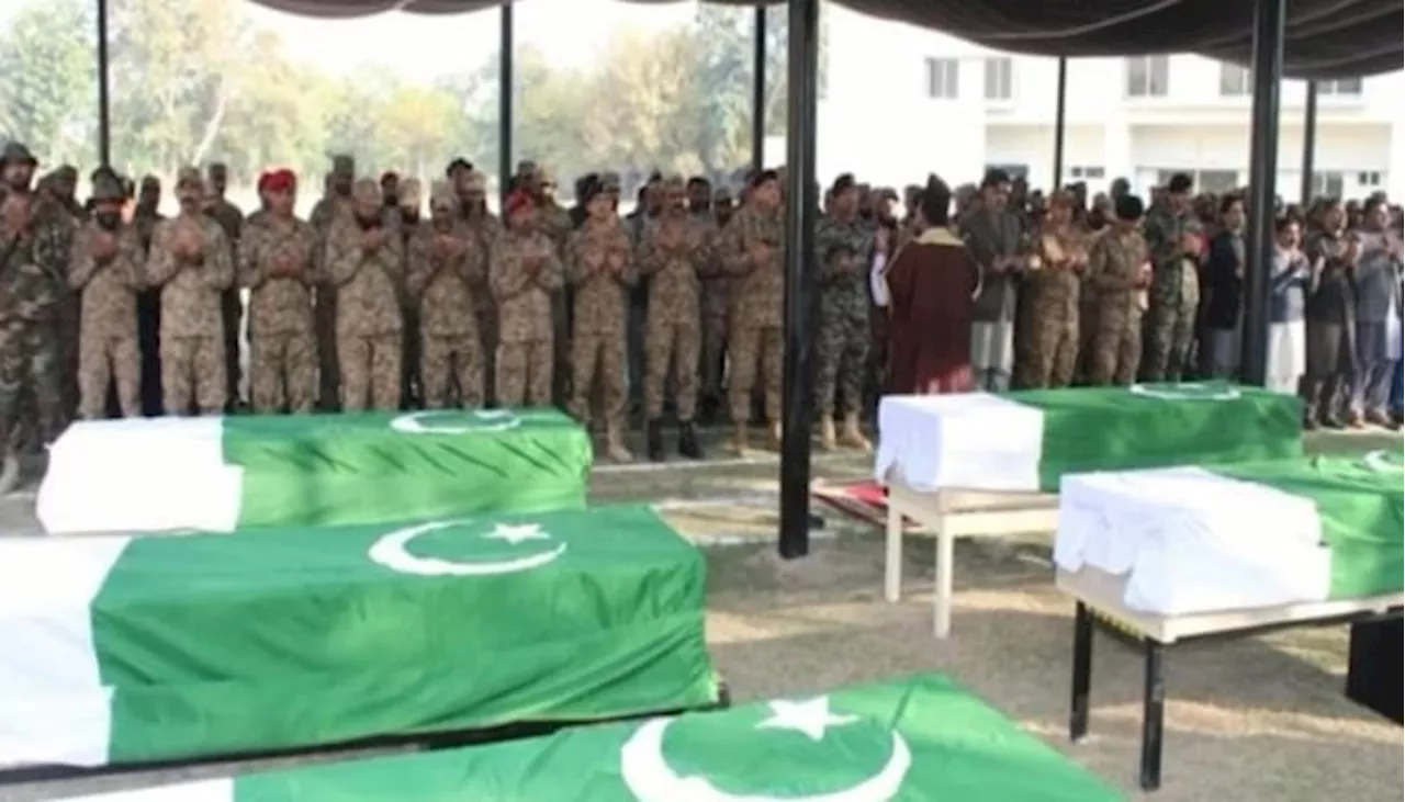 Funeral prayers held for soldiers martyred in South Waziristan attack