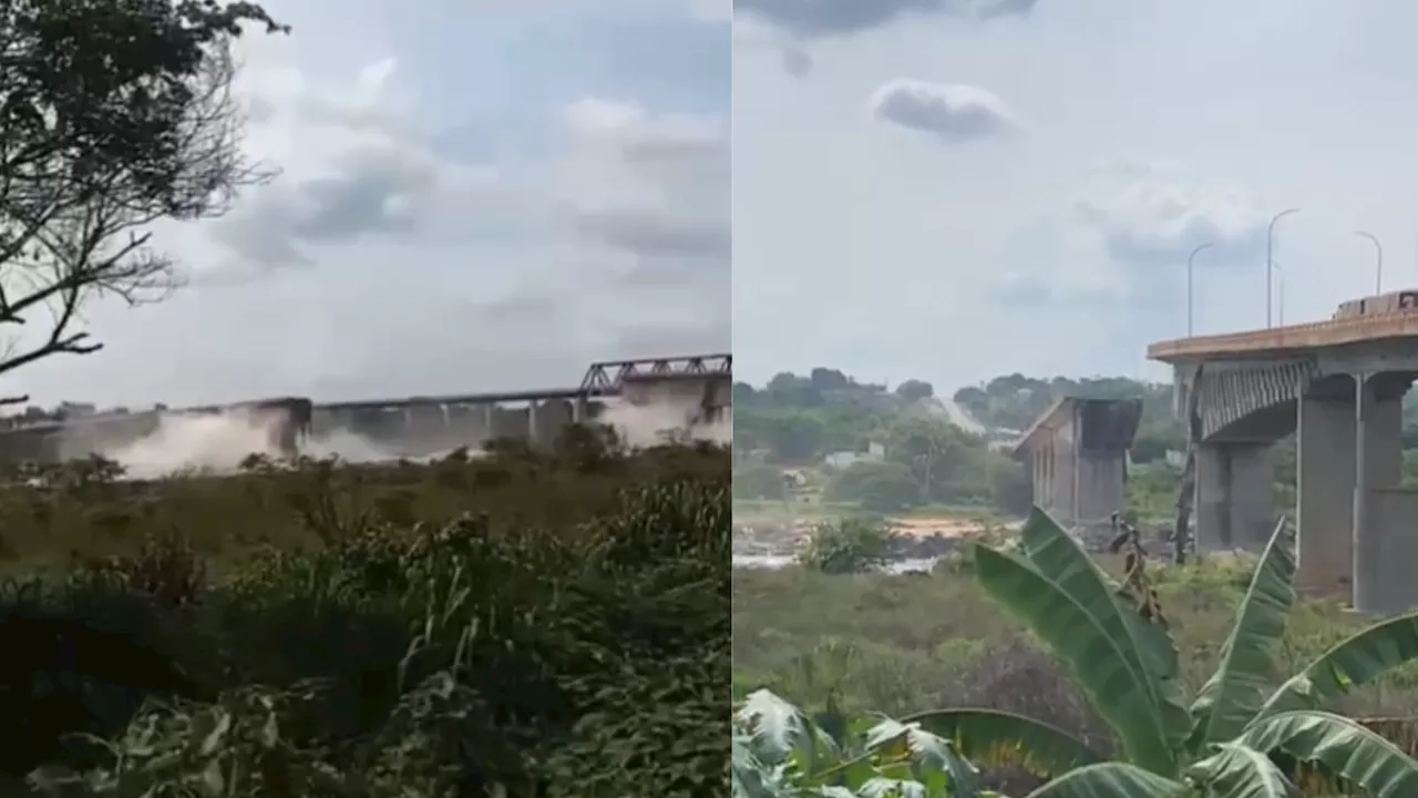 Ponte desaba na divisa entre Tocantins e Maranhão; veja vídeo