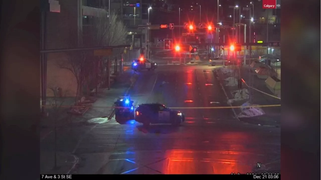 Police looking for driver involved in pedestrian collision in downtown Calgary.