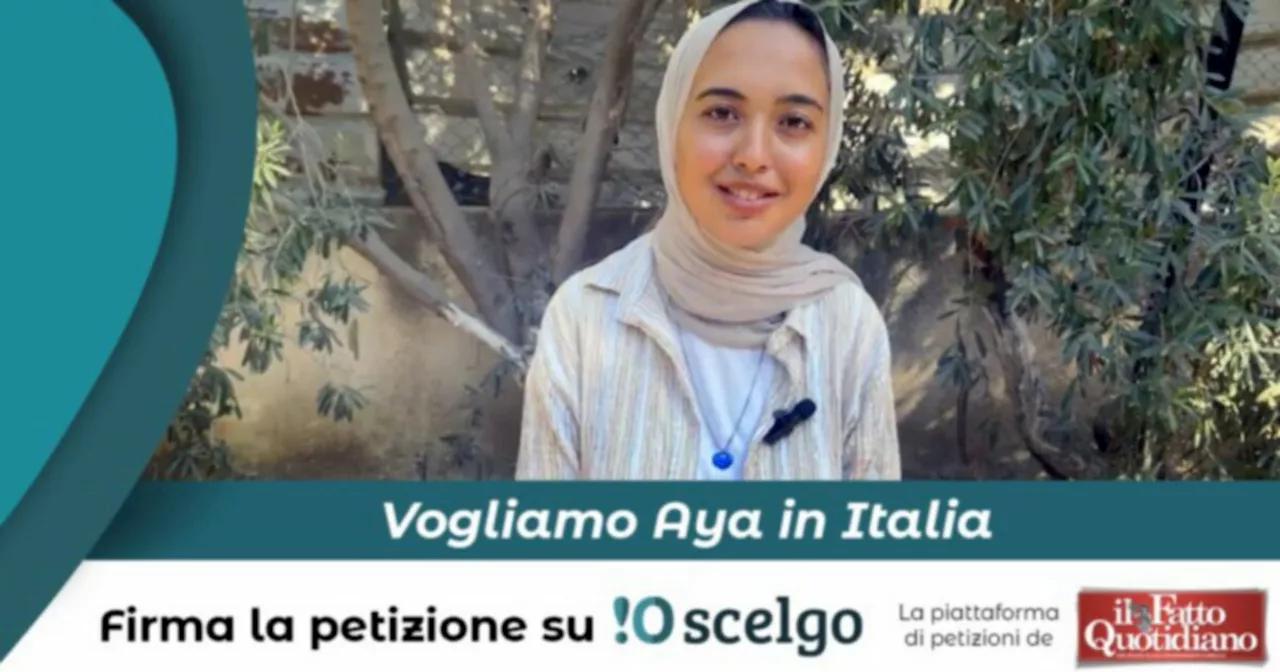 “Portiamo Aya e gli altri studenti gazawi in Italia”