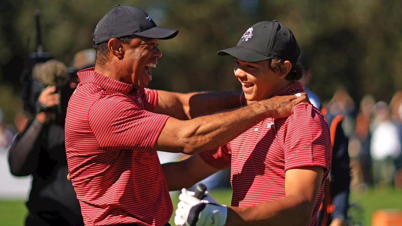 ‘First one’: Tiger’s son makes incredible hole-in-one, and his dad missed it!