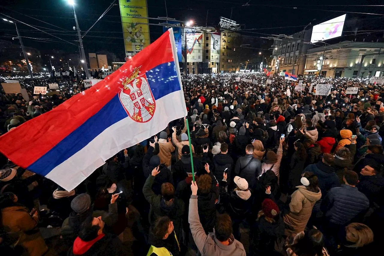 Tens of thousands protest over fatal Serbia train station accident