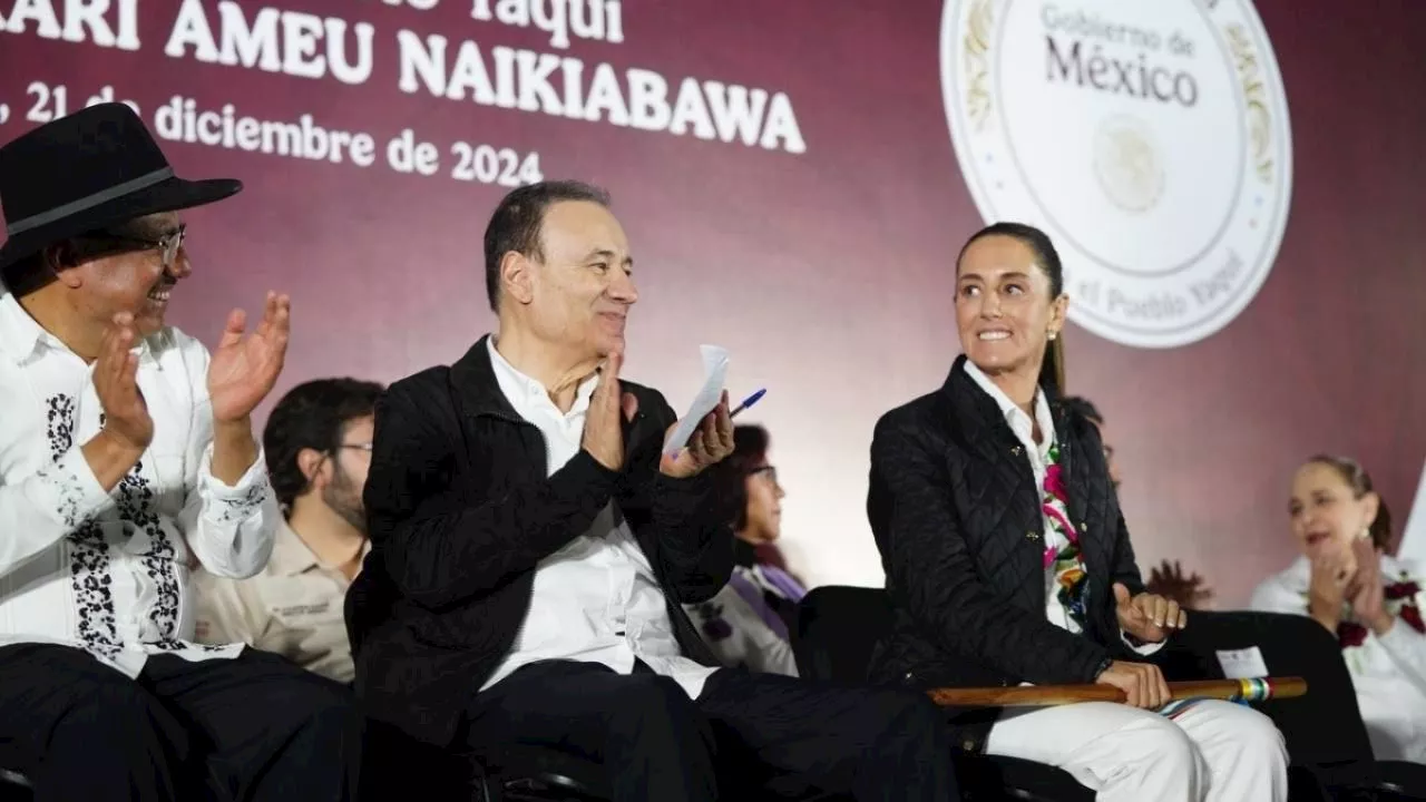 Alfonso Durazo y Claudia Sheinbaum inauguran Universidad del Pueblo Yaqui y becan a todos sus alumnos