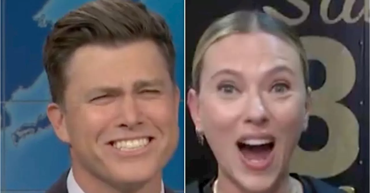 Colin Jost Reads Wild Jokes About Wife Scarlett Johansson And Her Reactions Say It All