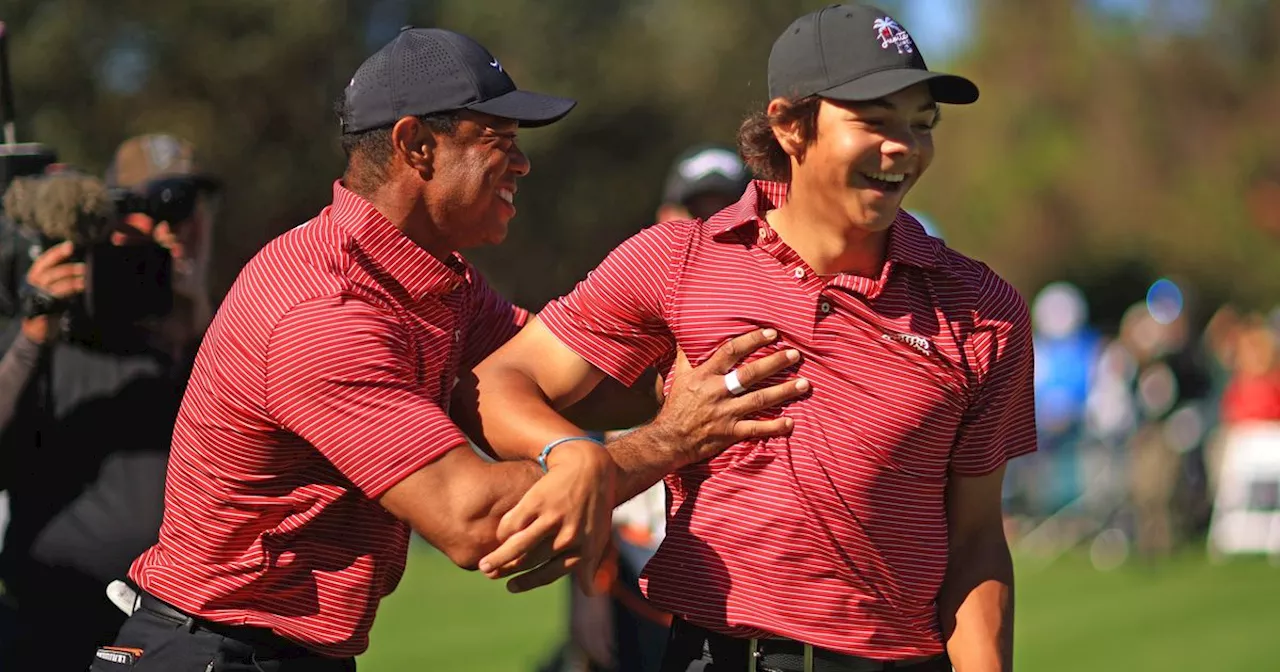 Watch Tiger Woods Celebrate His Son's First Hole-In-One