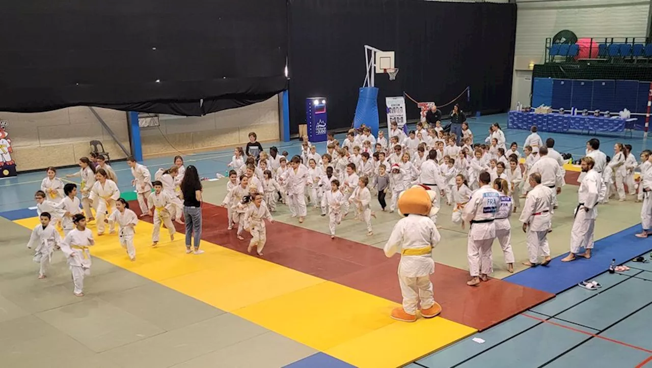 215 enfants sur les tapis de Fleurance pour le Noël du comité de judo du Gers