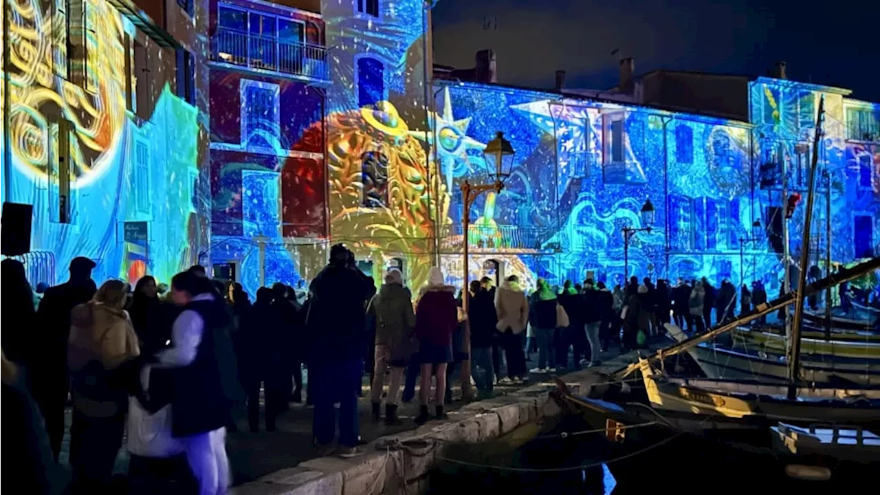 Le mapping sur les façades dans le quartier de l'Île attire la foule à Martigues