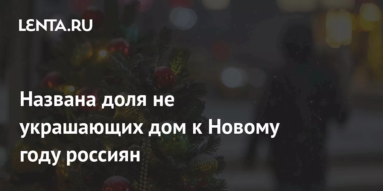 Названа доля не украшающих дом к Новому году россиян