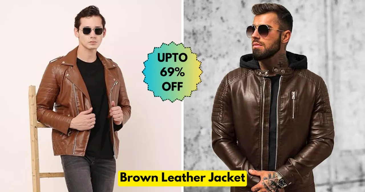 विंटर में इन Brown Leather Jacket को पहनकर मिलेगी गर्माहट और बाइकर लुक, 69% तक छूट ने बढ़ाई गर्मी