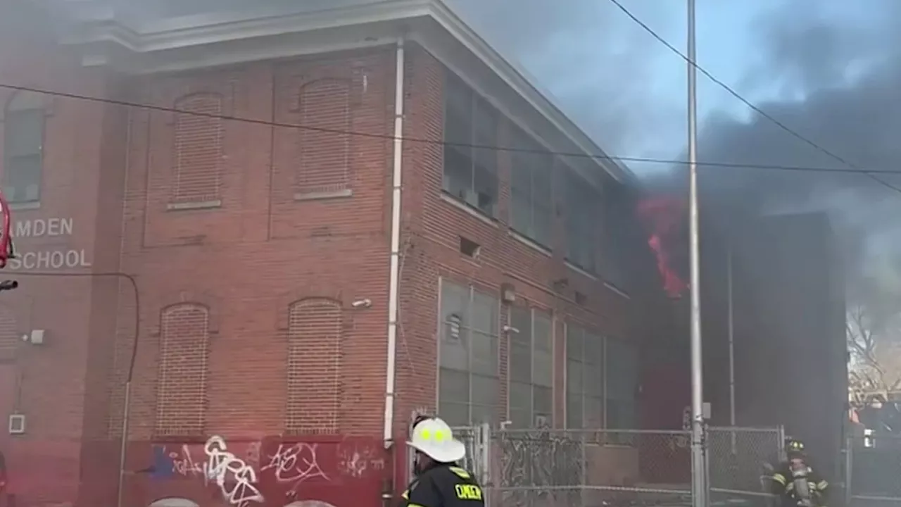 Person hurt in abandoned school fire in Camden, NJ