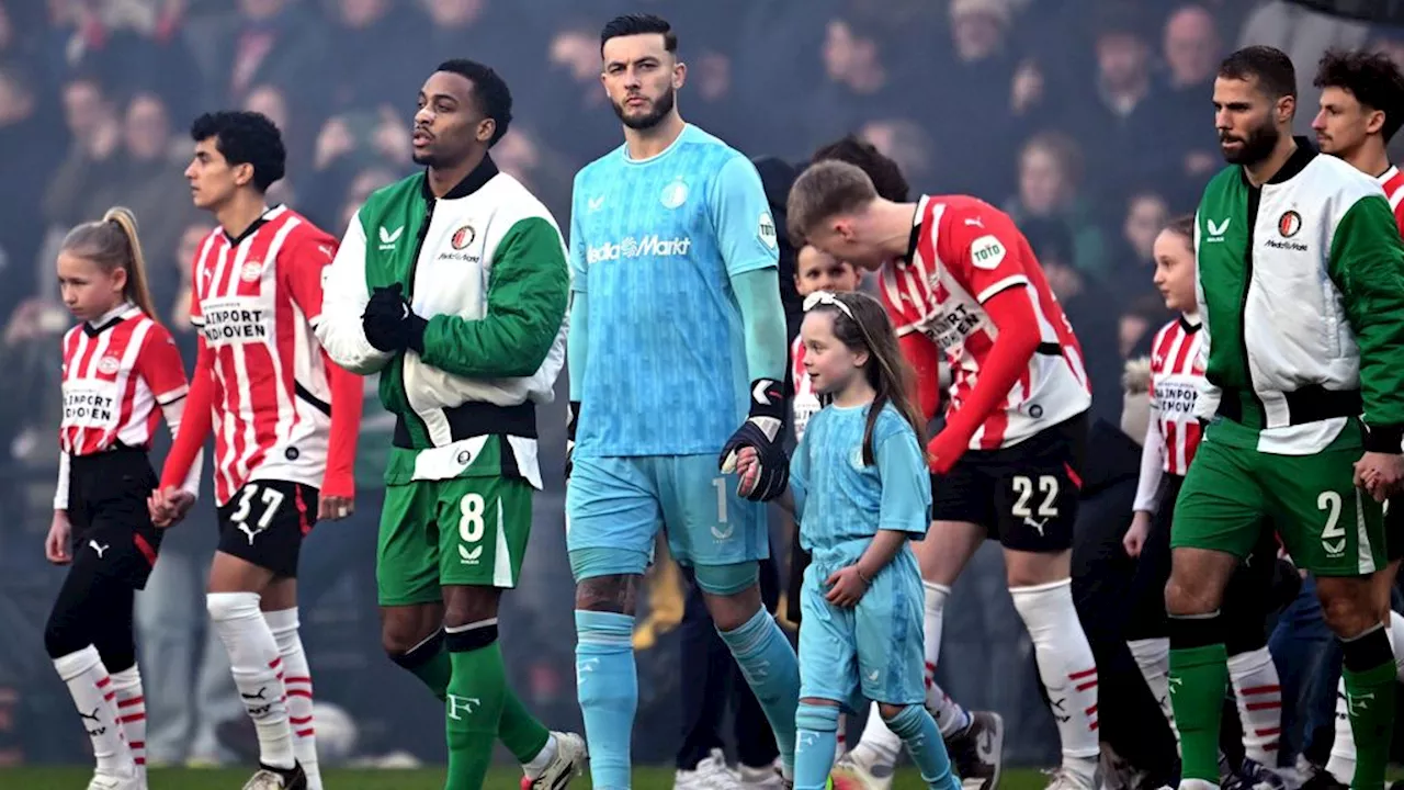 Topper PSV-Feyenoord begonnen • FC Utrecht neemt het thuis op tegen Fortuna