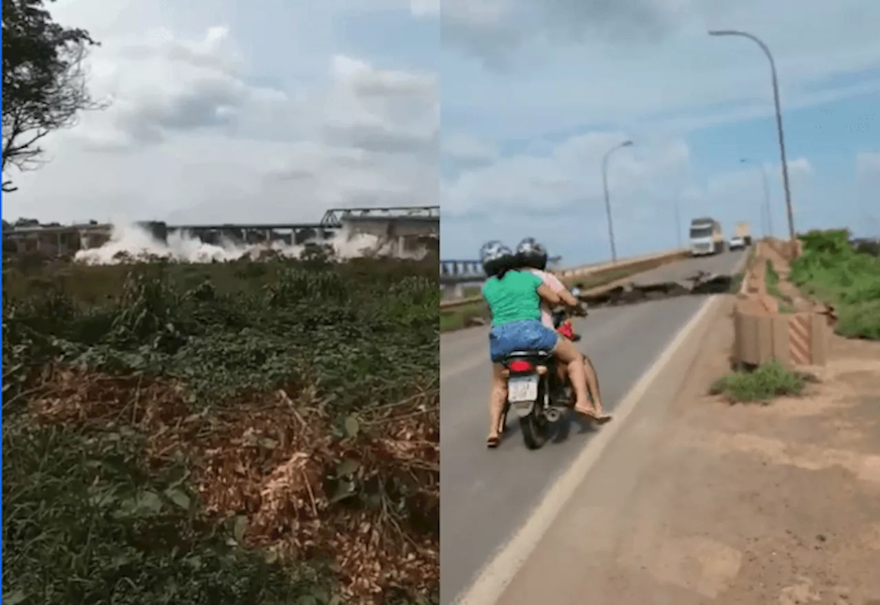 Flagrante: veja queda de ponte entre Tocantins e Maranhão; ao menos uma pessoa morreu