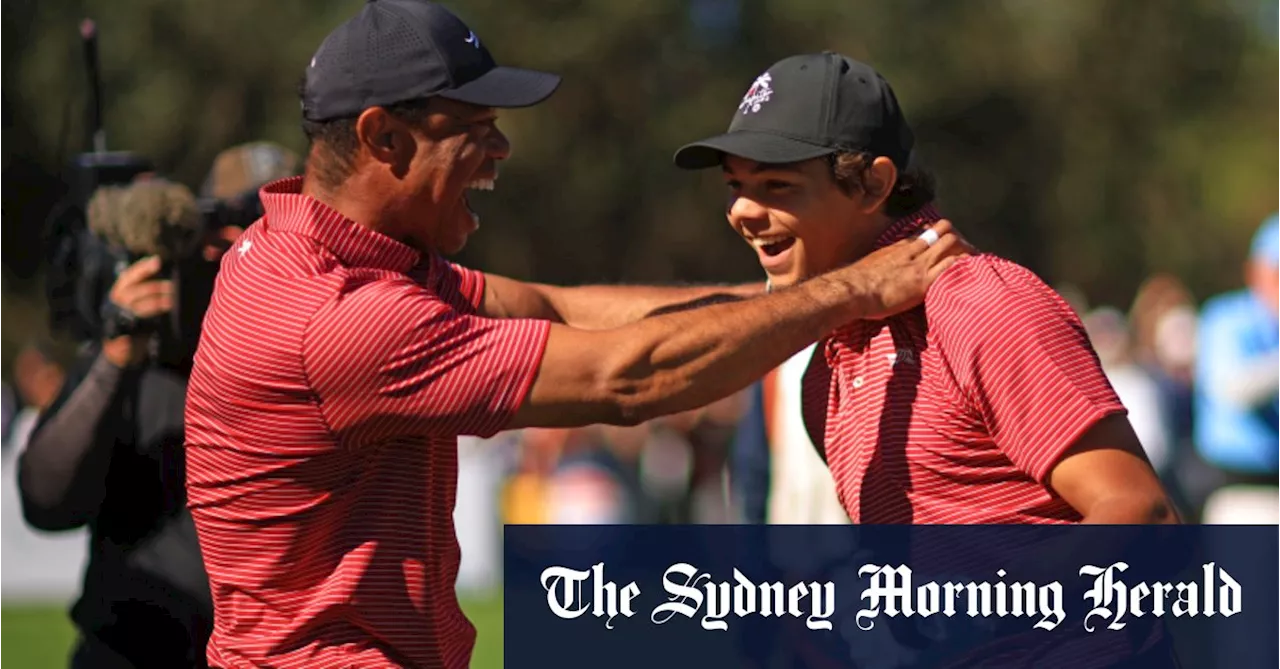 Tiger Woods’ son Charlie hits first hole-in-one in front of dad