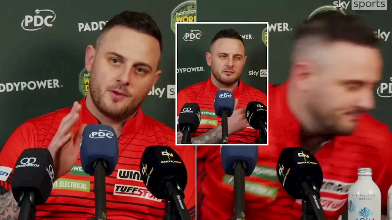 Darts player Joe Cullen storms out of press conference at World Championship after bizarre interview on Sky