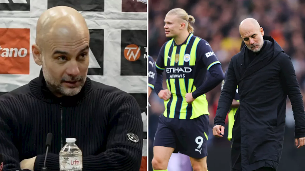 Pep Guardiola gives clear response to Man City star Erling Haaland's frank admission about form